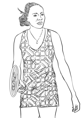 Venus Williams Coloring Page